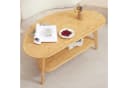 needs&wants® Couchtisch 100% Bambus Oval Halbrund mit Ablage Bild 3