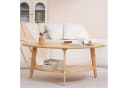 needs&wants® Couchtisch 100% Bambus Oval Halbrund mit Ablage Bild 4
