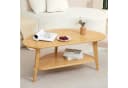 needs&wants® Couchtisch 100% Bambus Oval Halbrund mit Ablage Bild 5