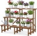 needs&wants® Blumenständer Pflanzentreppe Braun Tannenholz Bild 2