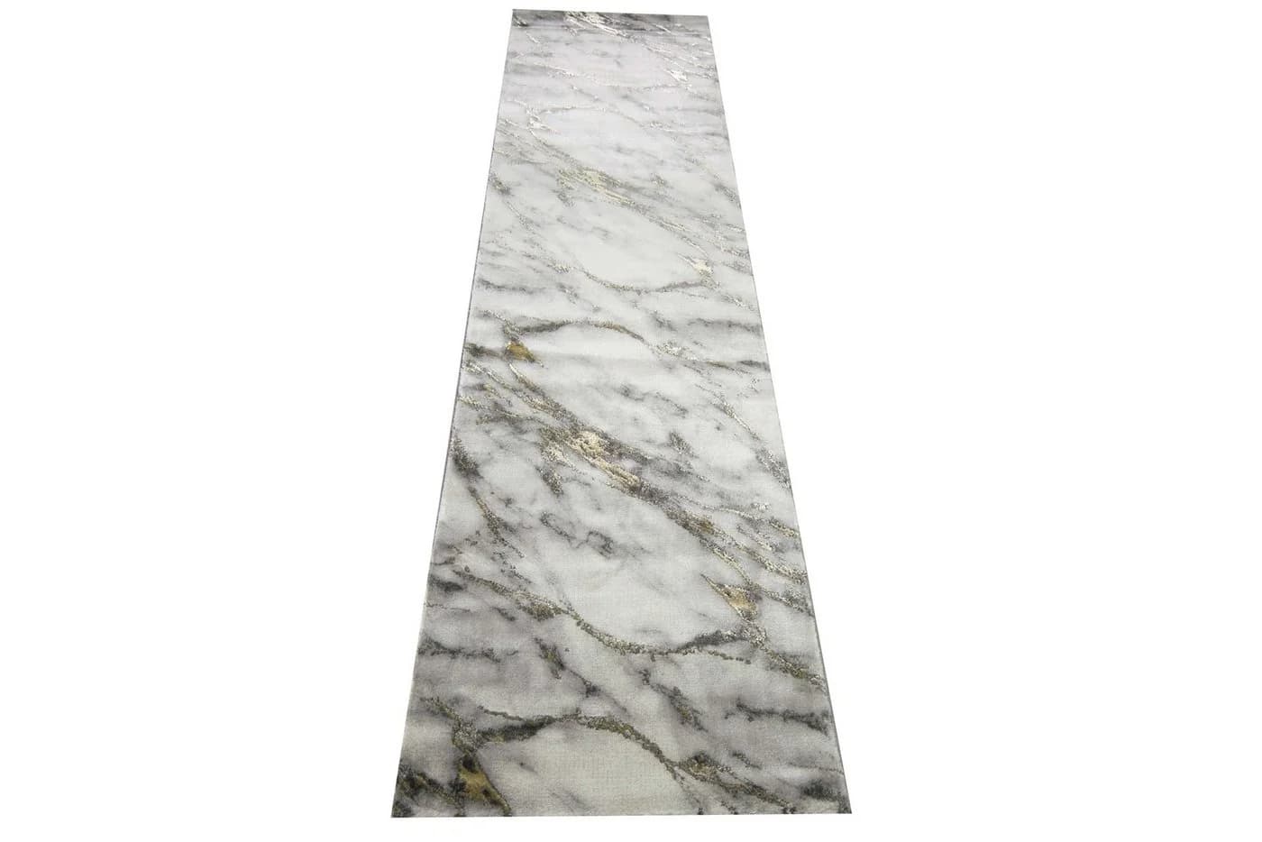 Carpetia Teppich Marmor-Optik Creme Grau Gold - Bild 4