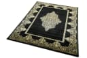 Carpetia Teppich Wohnzimmer Kurzflor Ornamente Schwarz Gold Bild 1