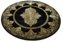 Carpetia Teppich Wohnzimmer Kurzflor Ornamente Schwarz Gold Bild 3
