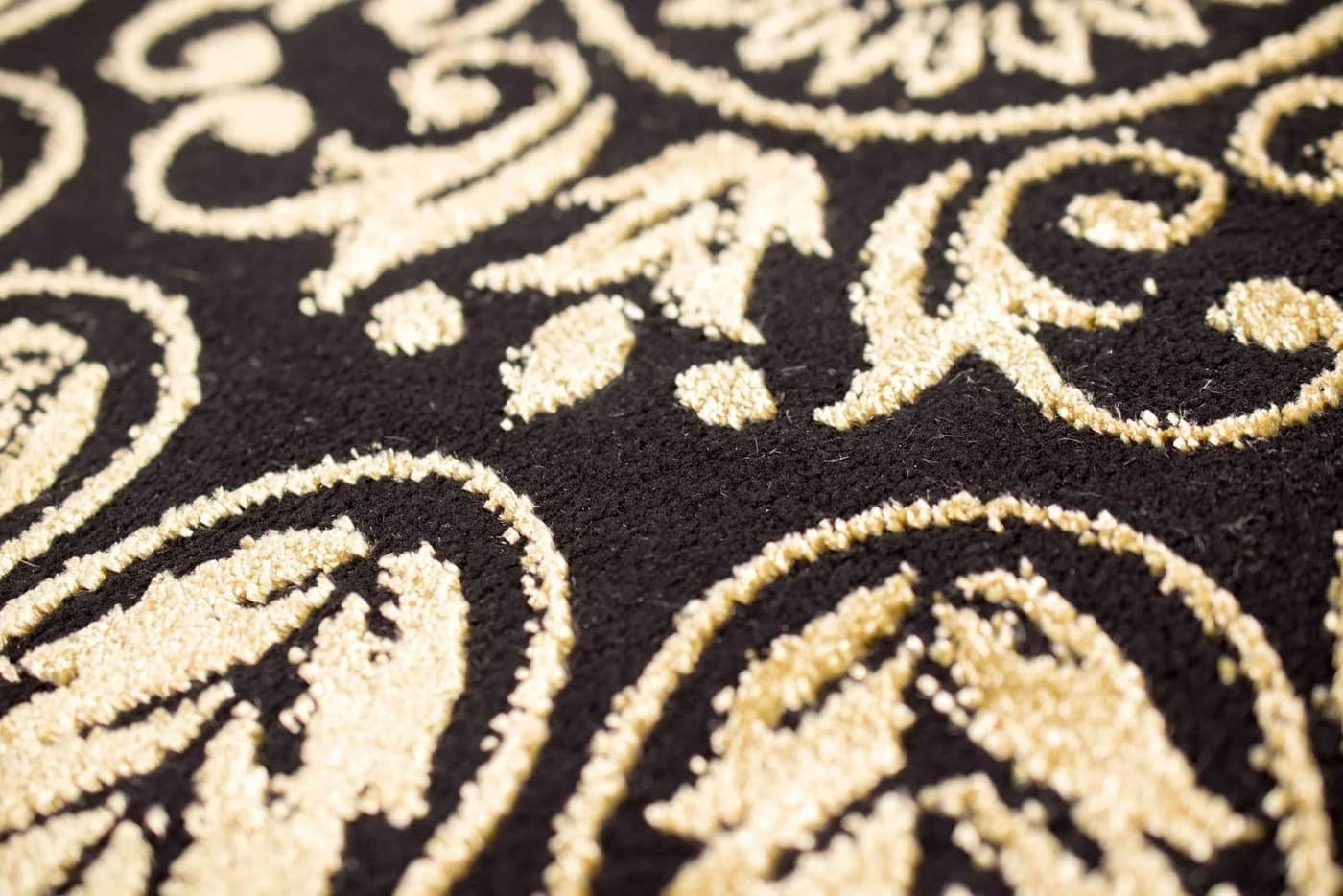 Carpetia Teppich Wohnzimmer Mäander Muster Schwarz-Gold - Bild 5