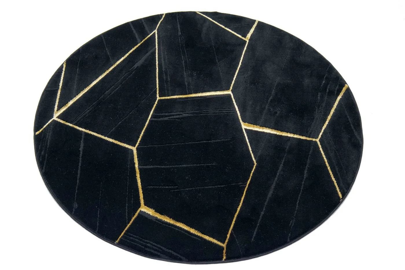 Carpetia Teppich Schwarz Gold Grau Geometrisches Muster Modern - Bild 4