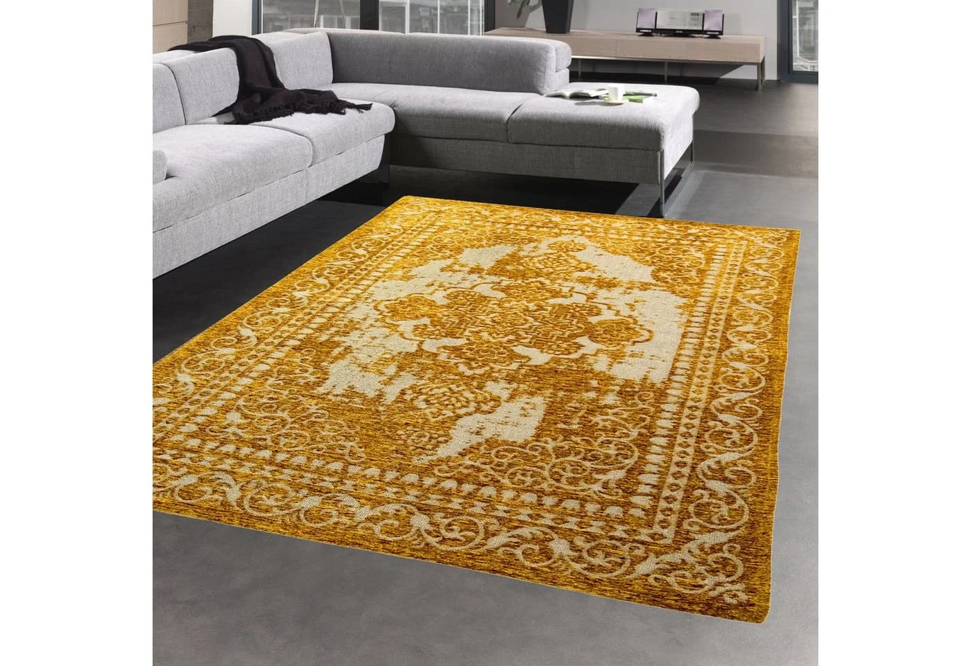 Carpetia Teppich Modernes Musterdesign Gold/Silber - Bild 2