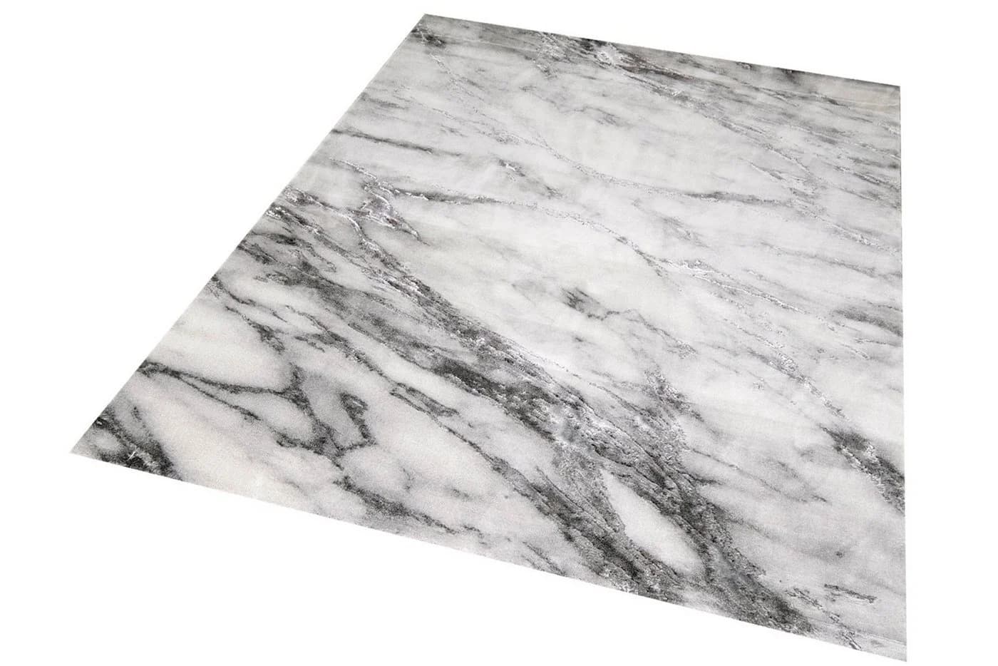 Carpetia Teppich Marmor Optik Grau Creme