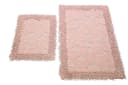Carpetia Badematten Set 2-teilig Rosa Rutschfest Bild 1