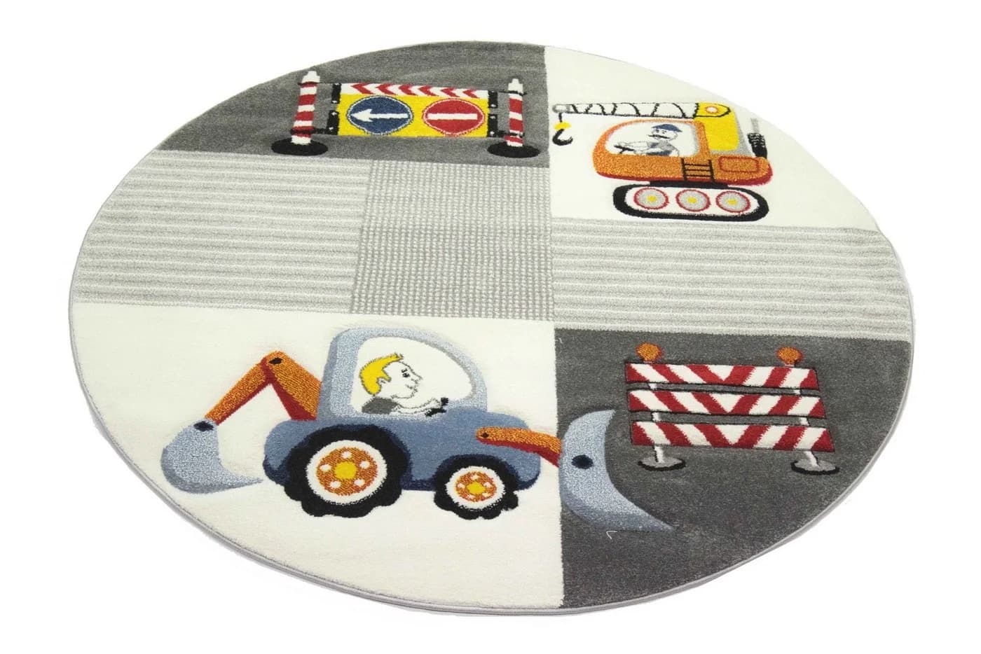 Carpetia Kinderteppich Straßenschilder Bagger Kran - Bild 3