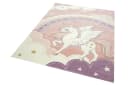 Carpetia Kinderteppich Himmel Wolken Regenbogen Einhorn Rosa Creme Bild 1