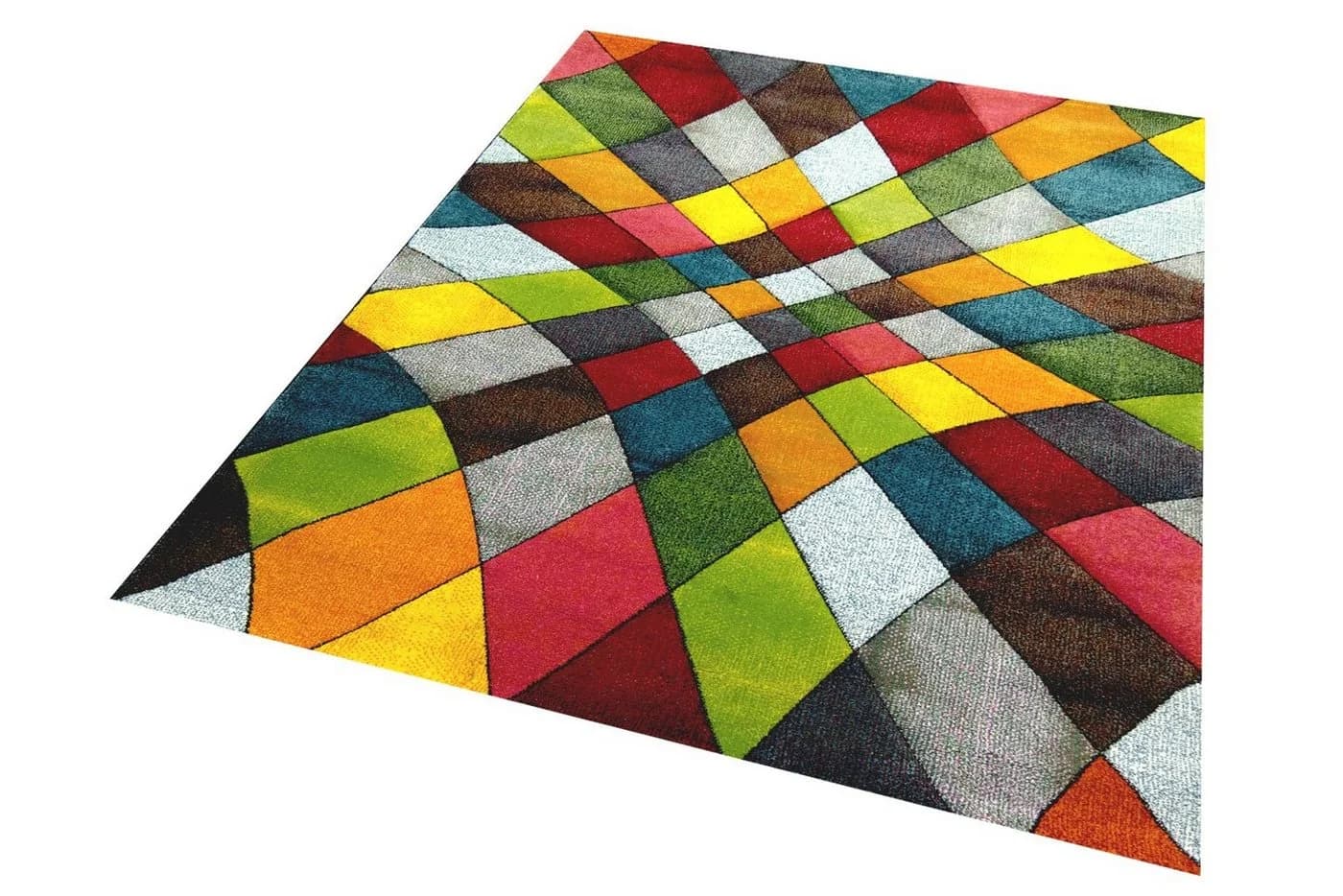 Carpetia Teppich Wohnzimmerteppich Modern Orange Gelb Grün