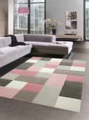 Carpetia Teppich Designer Karo Creme Pink Grau Modern Bild 2