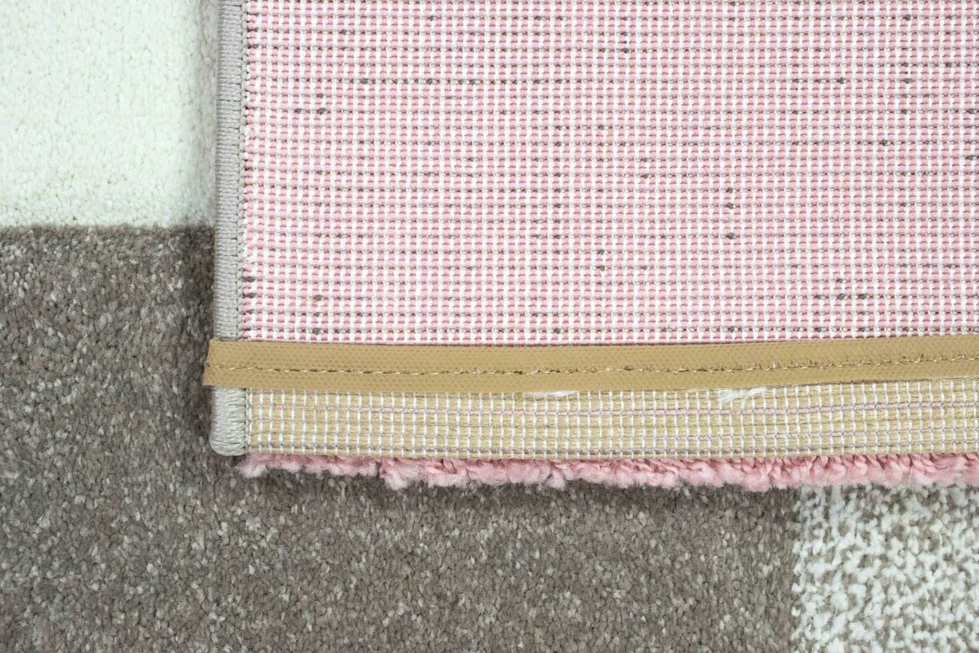 Carpetia Teppich Designer Karo Creme Pink Grau Modern - Bild 5