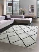 Carpetia Teppich Rautenmuster Grau Schwarz Skandinavisch Bild 2