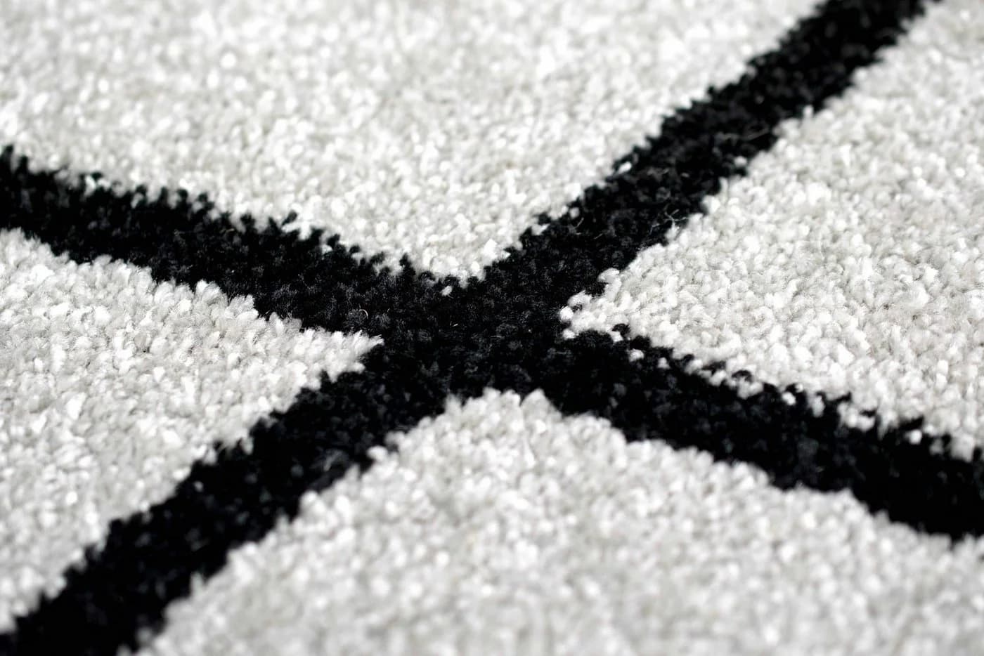 Carpetia Teppich Rautenmuster Grau Schwarz Skandinavisch - Bild 4