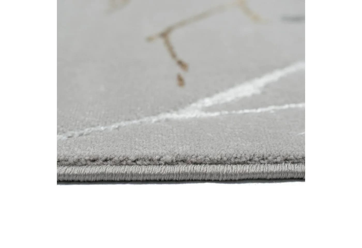 Carpetia Teppich Moderner Designerteppich mit glänzenden Ästen abstrakt gold - Bild 4