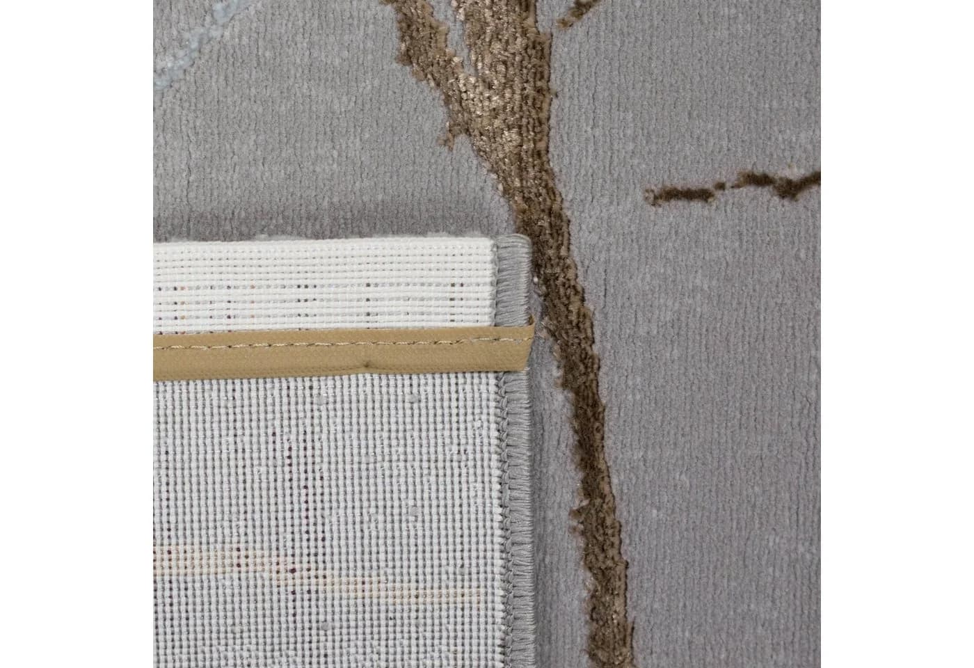Carpetia Teppich Moderner Designerteppich mit glänzenden Ästen abstrakt gold - Bild 5