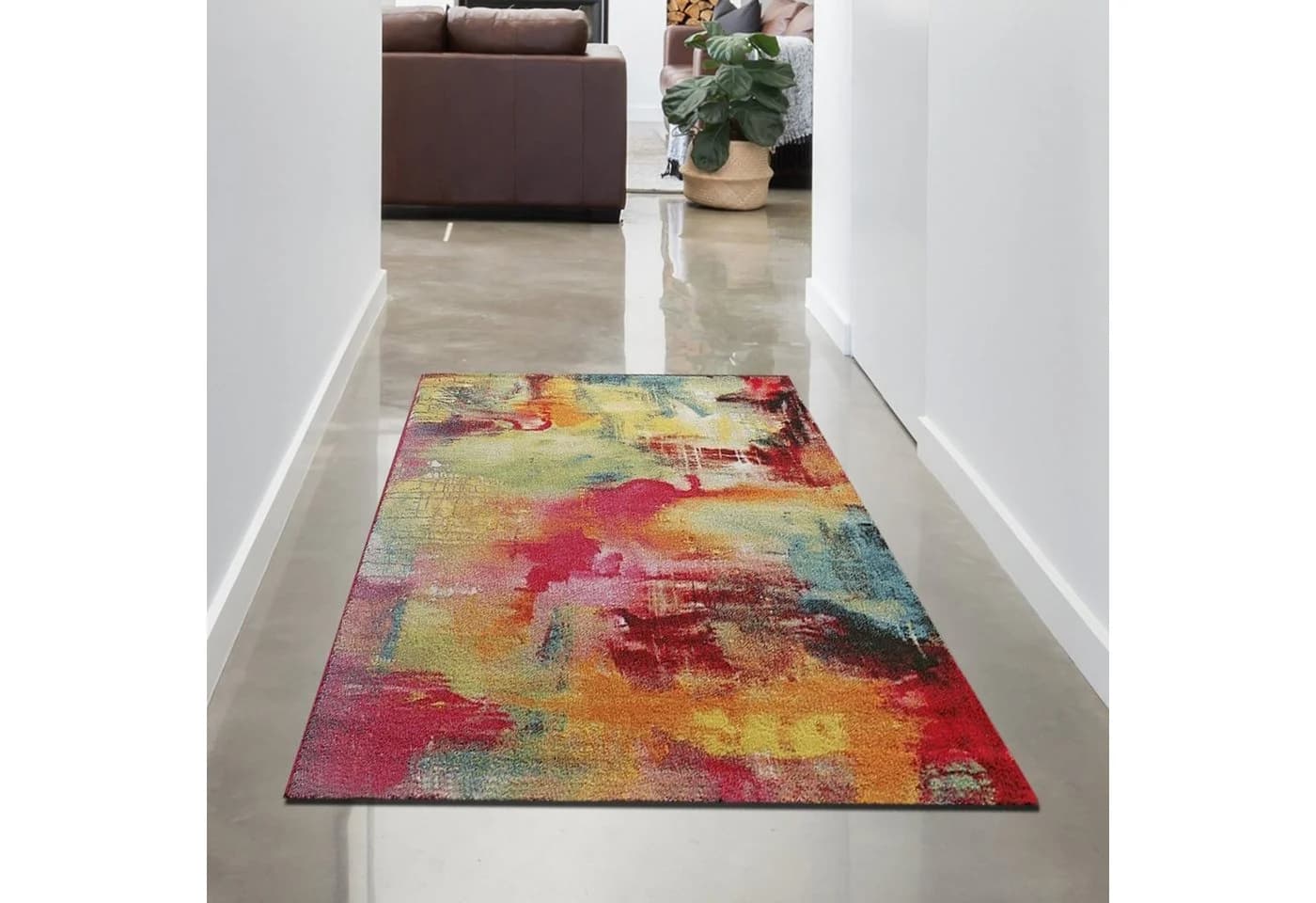 Carpetia Moderner Graffiti Teppich Mehrfarbig Polypropylen - Bild 2