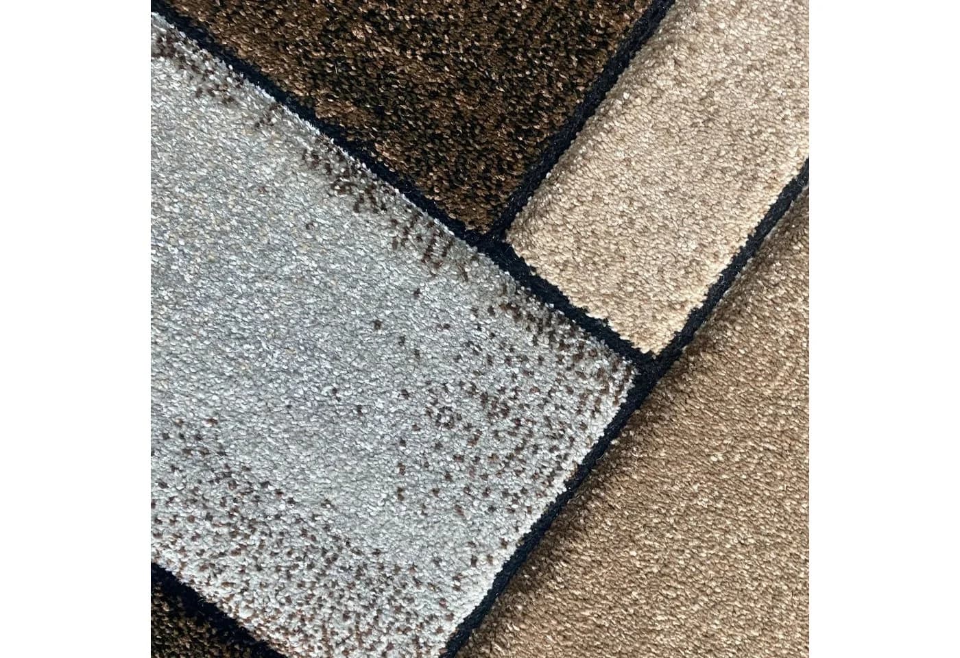 Carpetia Teppich Modern Abstraktes Rechteckmuster Beige - Bild 4