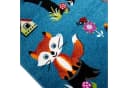 Carpetia Kinderteppich mit Tiermotiven in Blau Bild 1