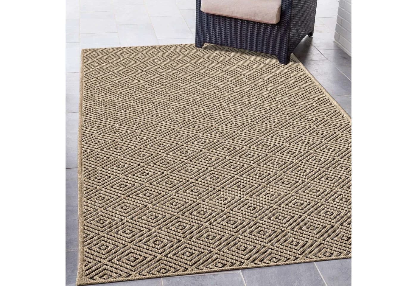 Carpetia Outdoorteppich Jute-Look Beige Innen & Außen - Bild 2