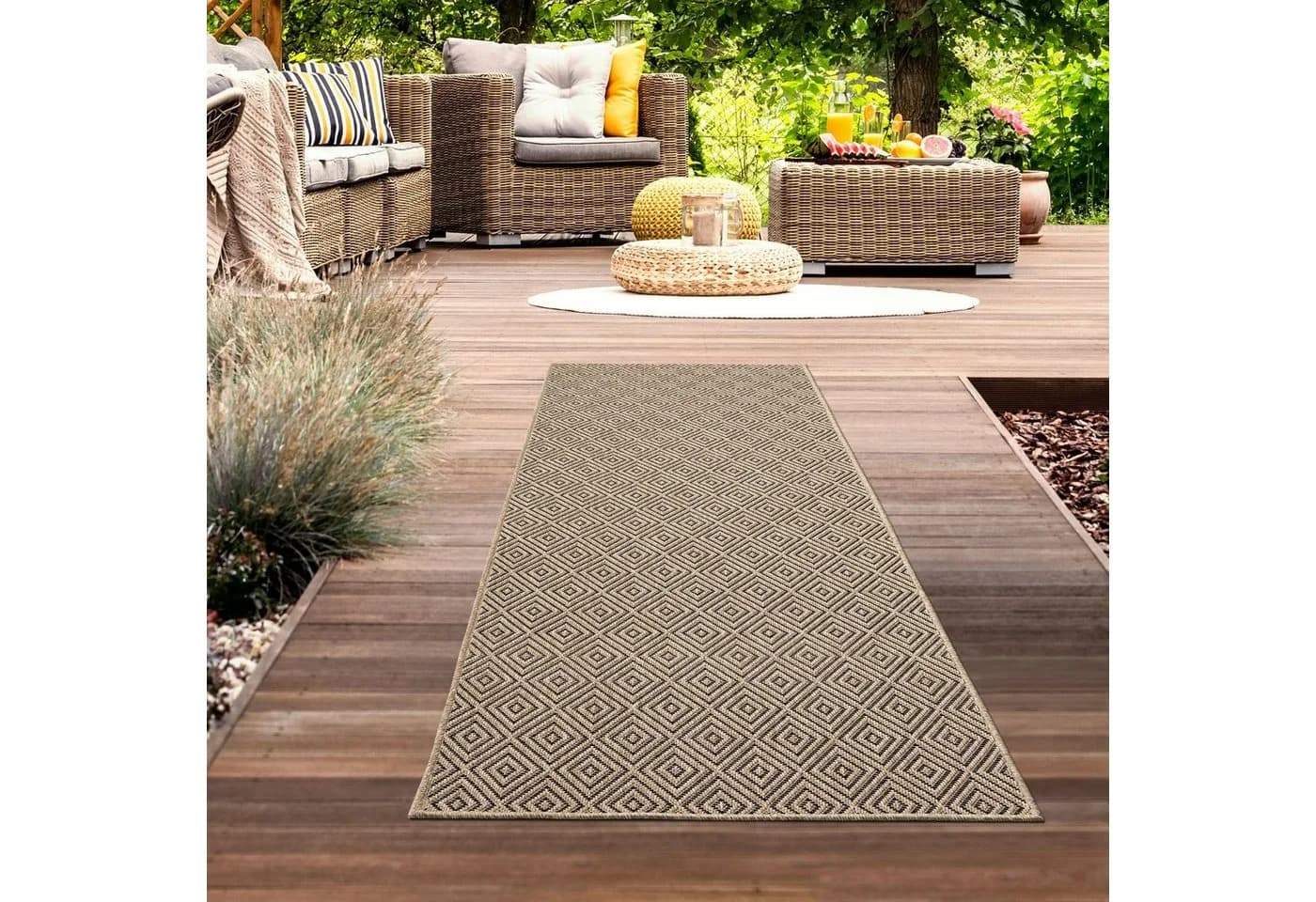 Carpetia Outdoorteppich Jute-Look Beige Innen & Außen - Bild 3