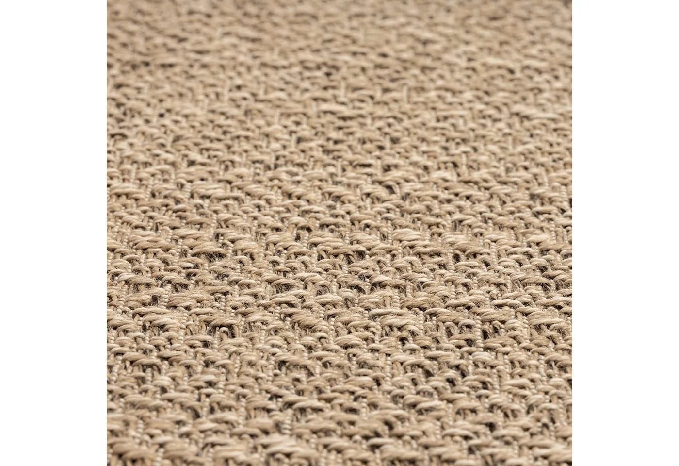 Carpetia Outdoorteppich Jute-Look Beige/Braun Oval