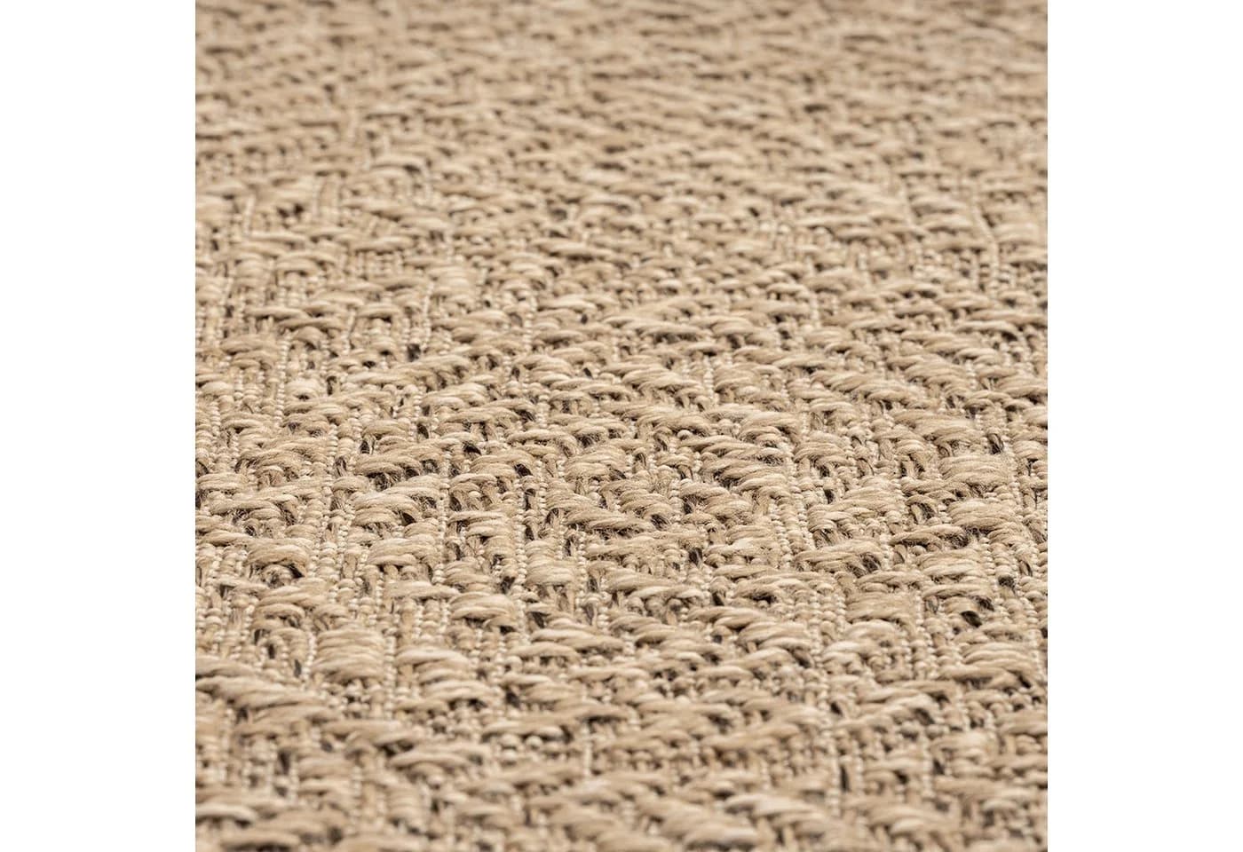 Carpetia Outdoorteppich In- & Outdoorteppich Jute-Look, rechteckig, Höhe: 5 mm, robust, wetterfest & pflegeleicht - Bild 4