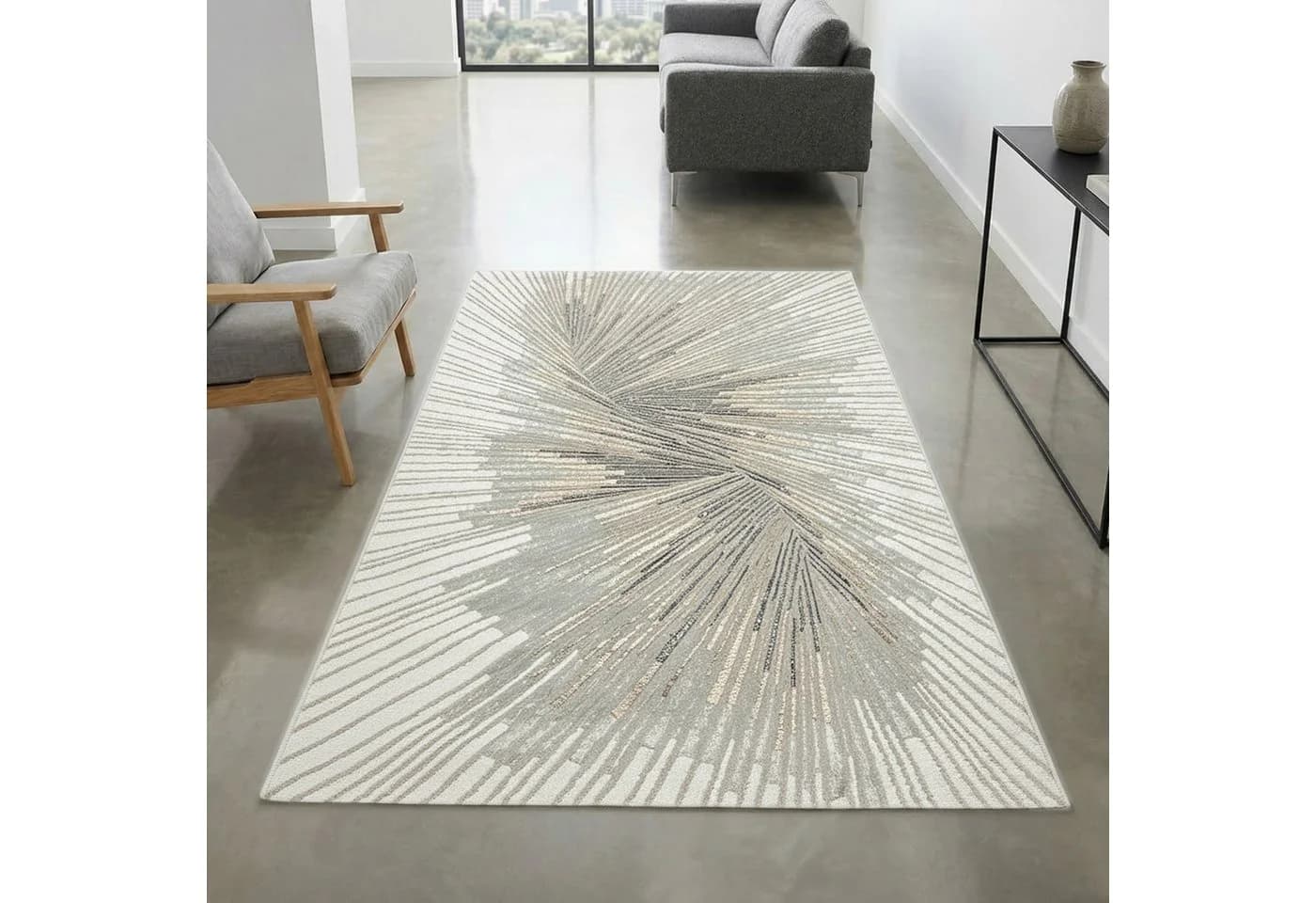 Carpetia Teppich Abstraktes Muster Silber-Bronze - Bild 2