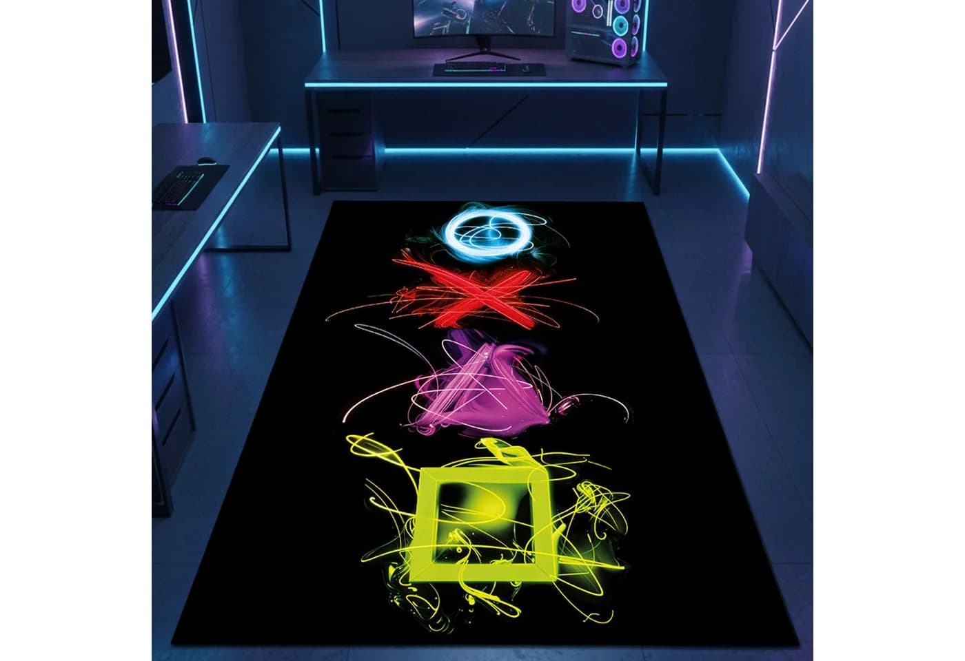 Carpetia Gaming-Teppich Neon-Farben Kinderteppich - Bild 2