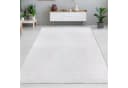 Carpetia Teppich 3D Hoch-Tief-Effekt Kurzflor Polyester Weiß Bild 2