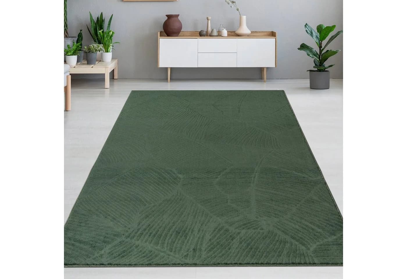 Carpetia Teppich 3D Hoch-Tief-Effekt Grün Kurzflor - Bild 2
