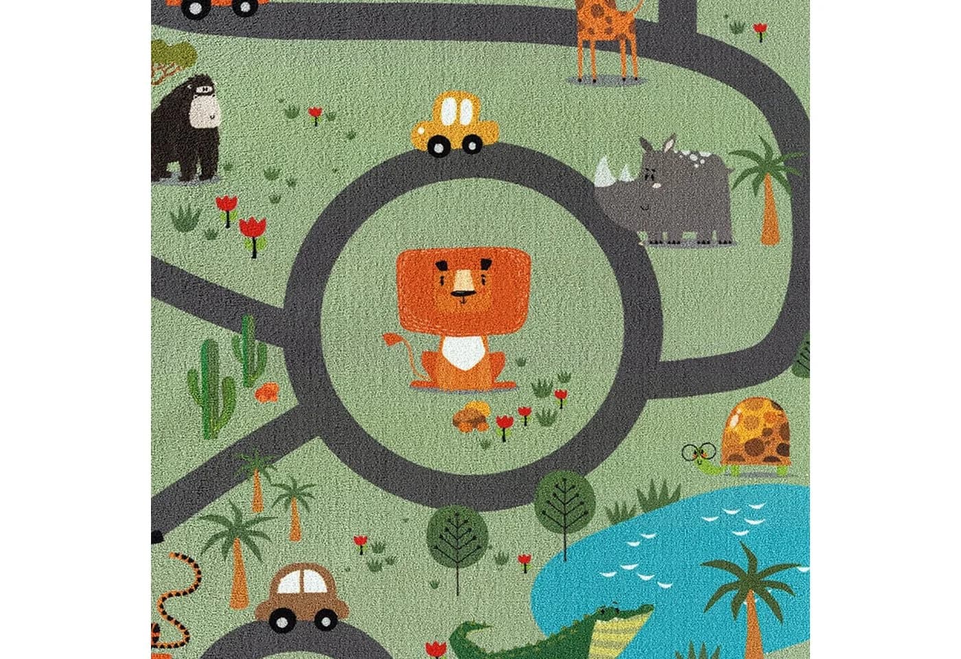 Carpetia Kinderteppich Safari Grün HD-Print - Bild 3