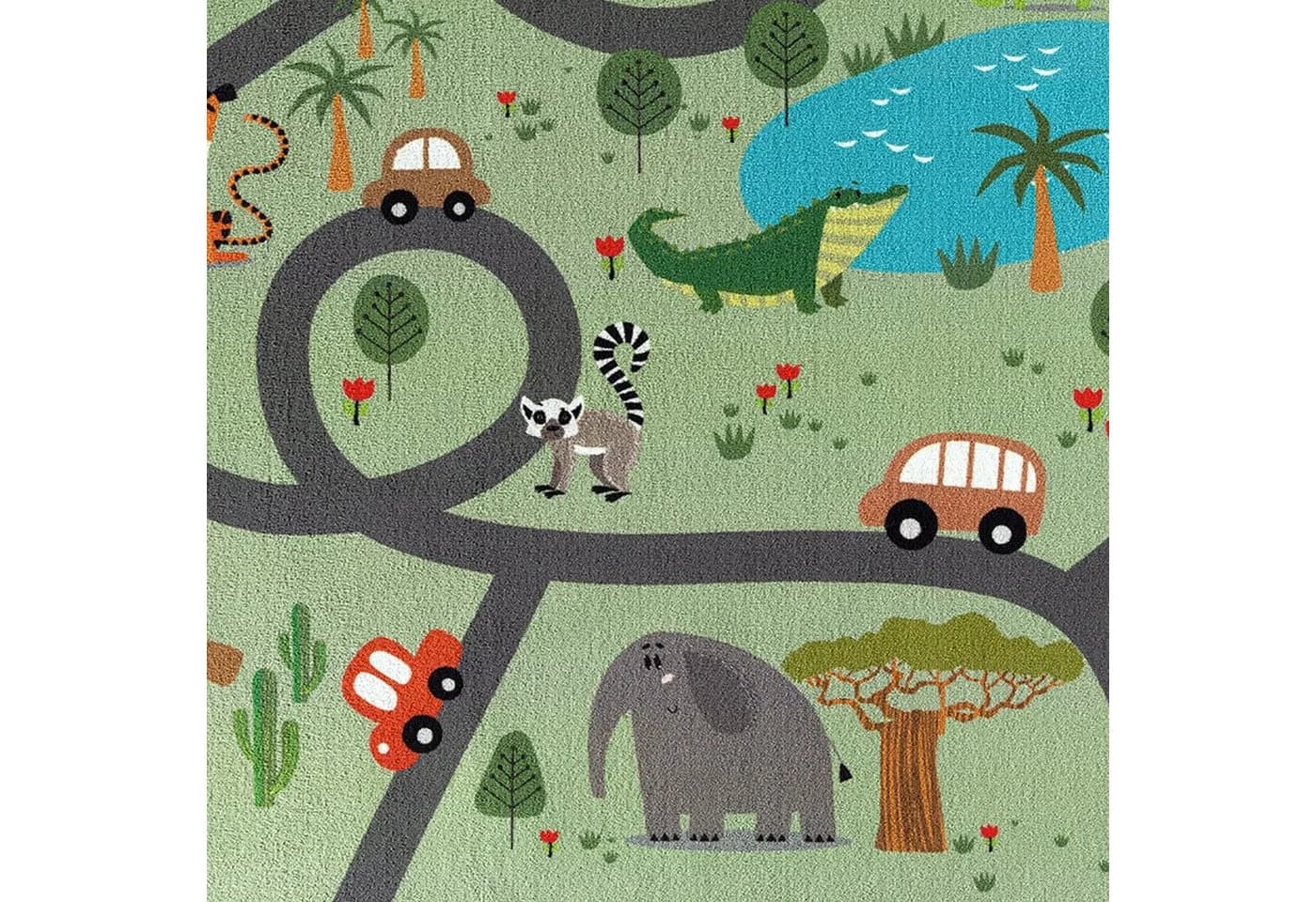 Carpetia Kinderteppich Safari Grün HD-Print - Bild 4
