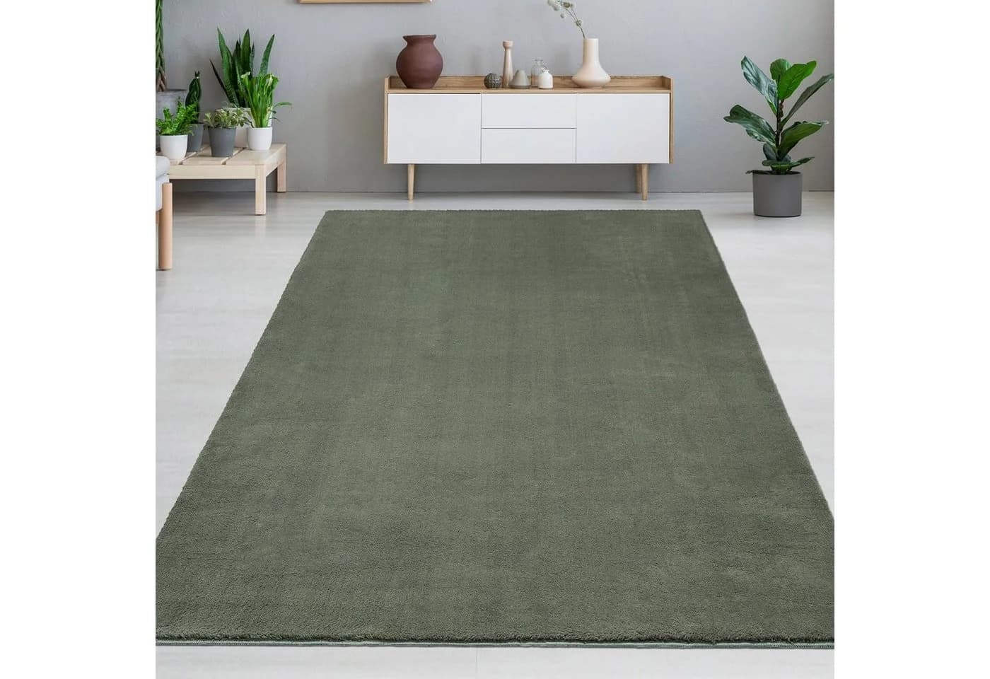 Carpetia Teppich Uni Dunkelgrün 16 mm Florhöhe - Bild 2