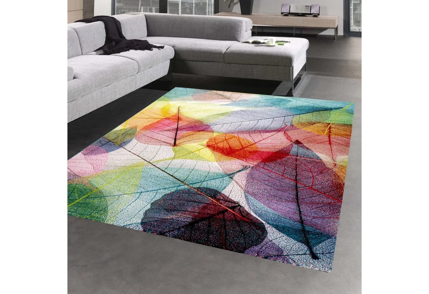 Carpetia Teppich Bunt Geometrisches Muster Kurzflor - Bild 2