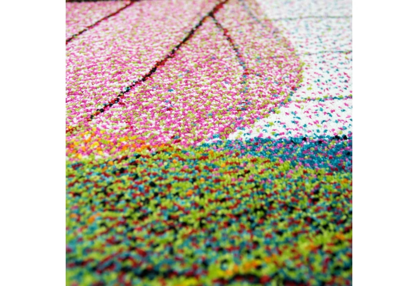 Carpetia Teppich Bunt Geometrisches Muster Kurzflor - Bild 5