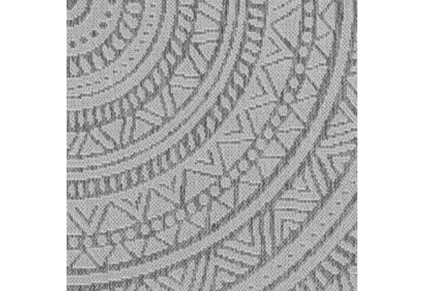 Carpetia Outdoorteppich rund grau Polypropylen