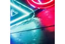 Carpetia Kinderteppich Gamingteppich Antirutsch Neon-Symbole Bild 1