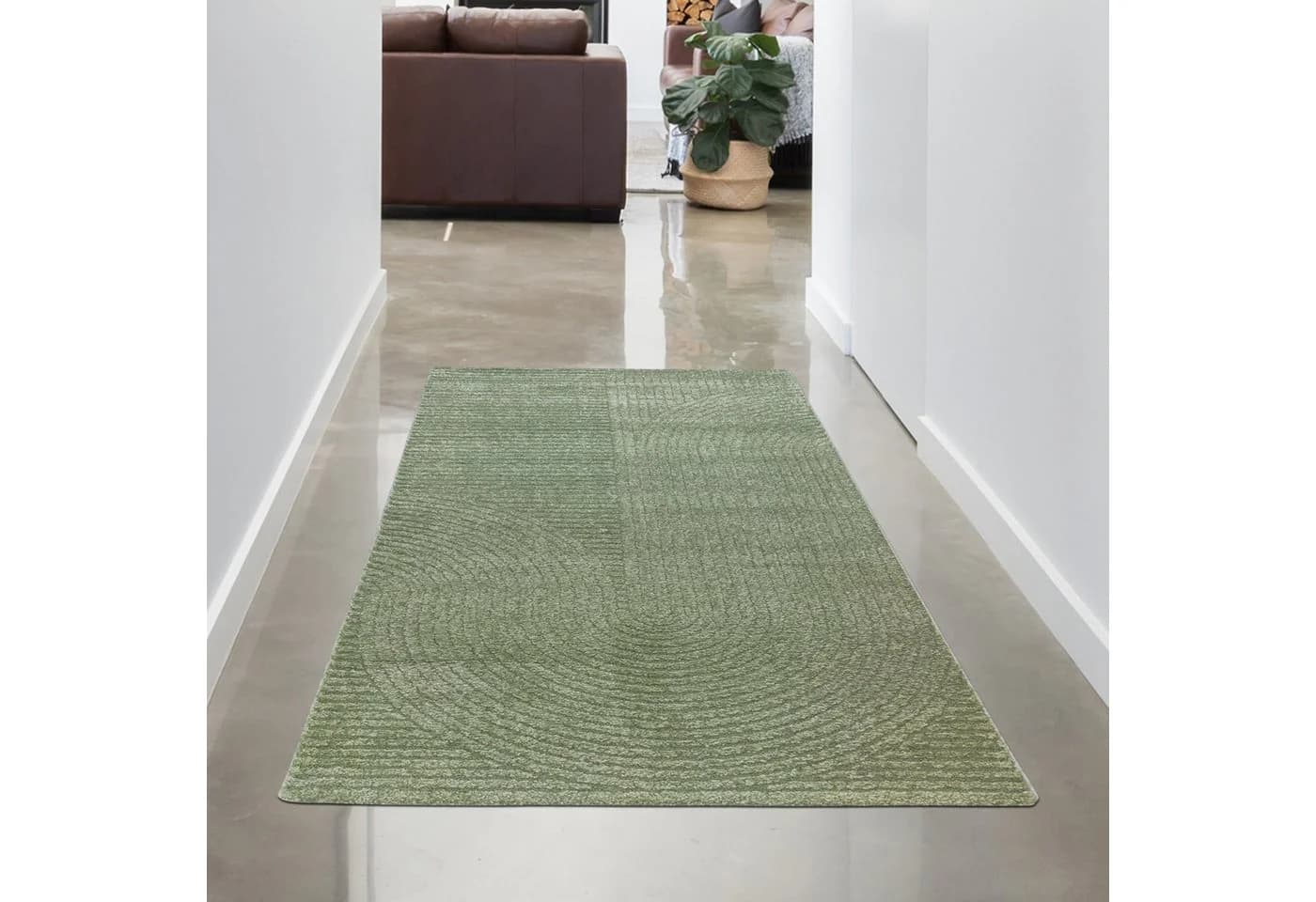 Carpetia Designteppich Kurzflor 3D-Effekt Grün