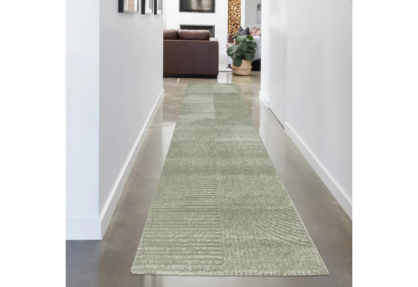 Carpetia Designteppich Kurzflor 3D-Effekt Grün - Bild 3