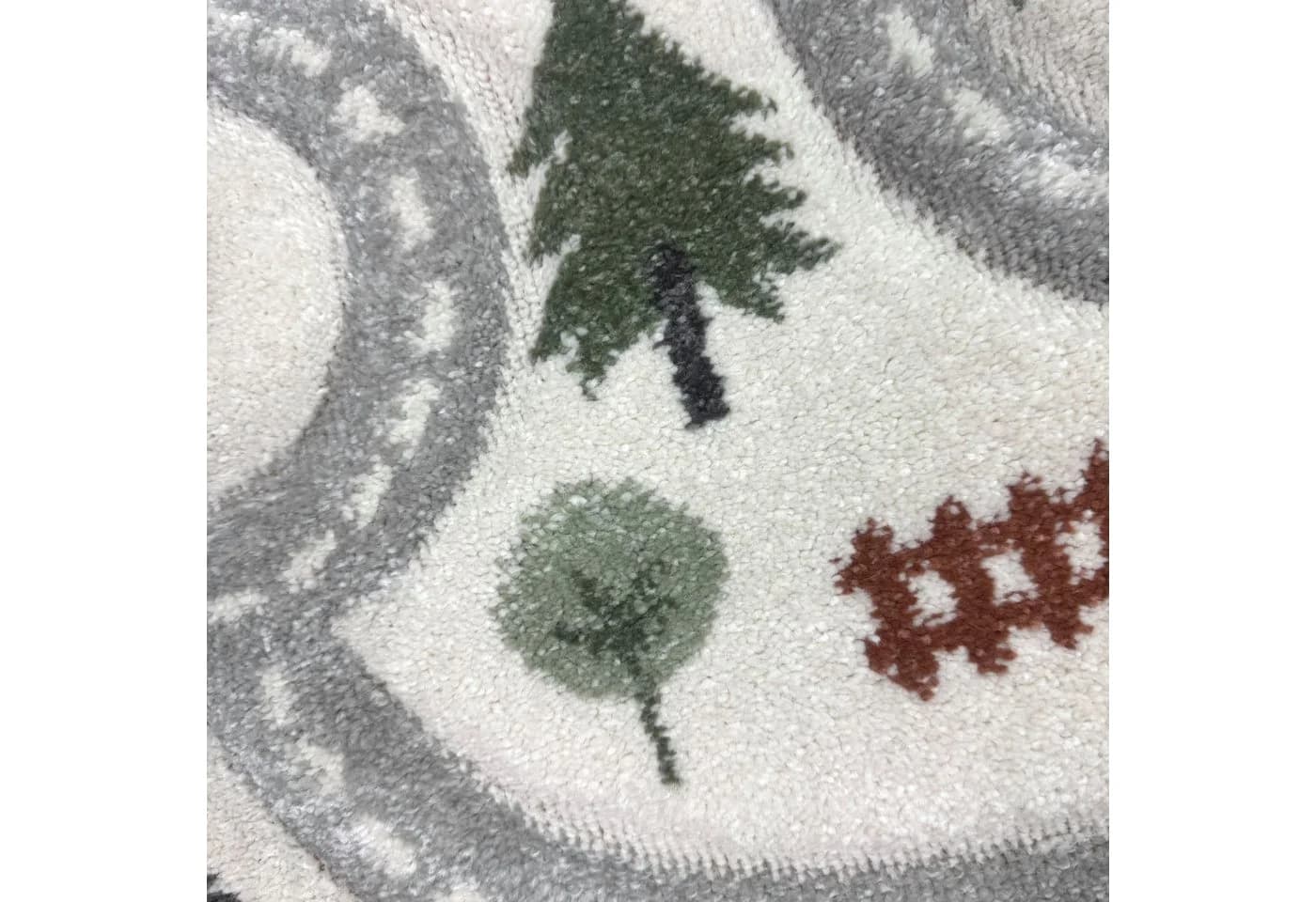 Carpetia Kinderteppich Runder Spielteppich mit Straßenmotiv in Creme - Bild 4