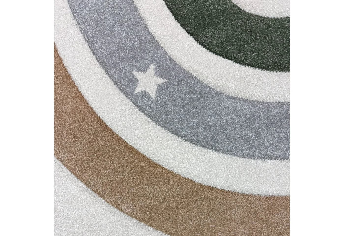 Carpetia Kinderteppich Pastellfarben Regenbogendesign
