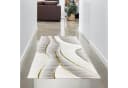 Carpetia Kurzflorteppich Creme Geschwungene Linien Modern Mit Glanzeffekt Rechteckig Bild 2