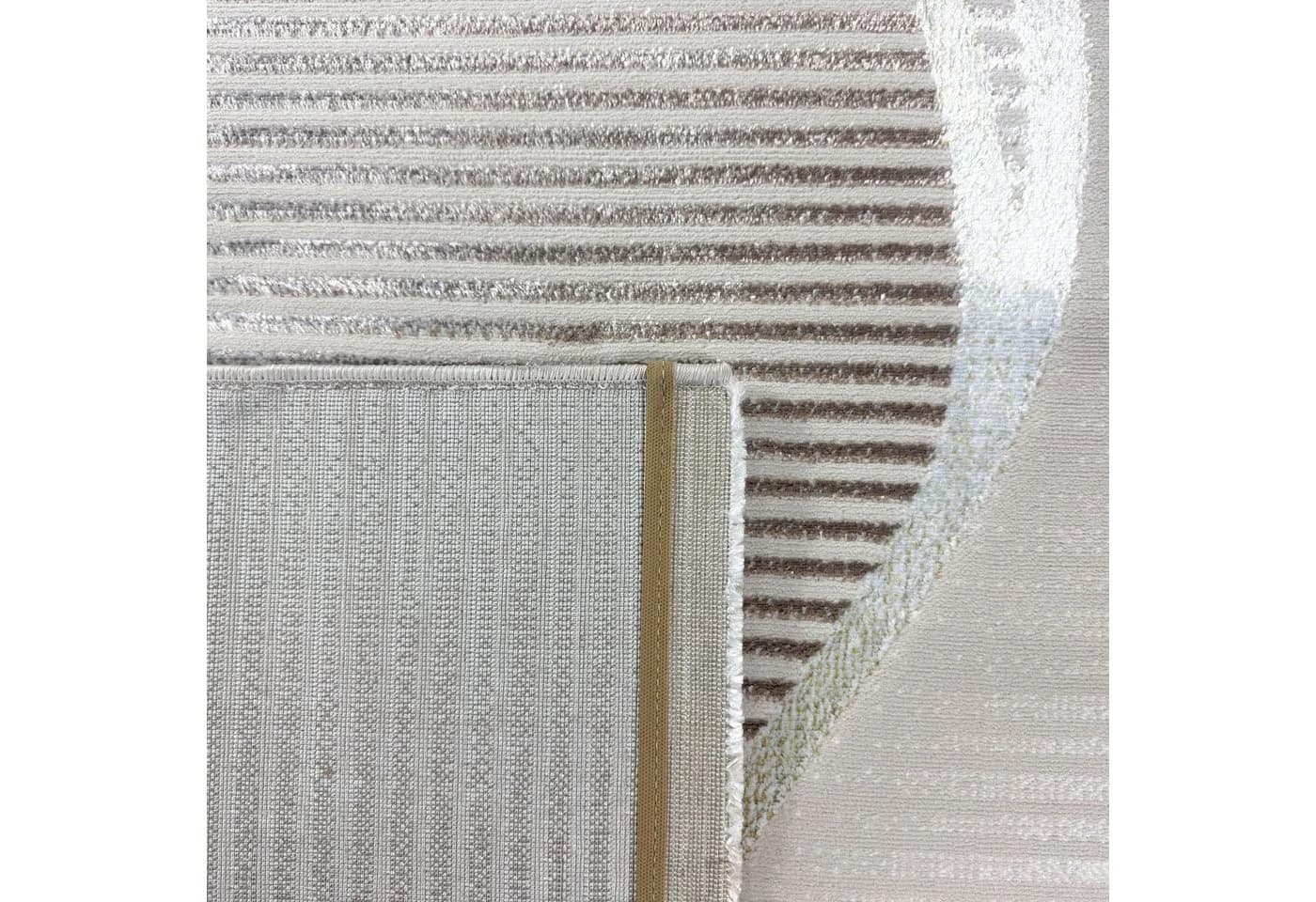 Carpetia Kurzflorteppich Creme Geschwungene Linien Modern Mit Glanzeffekt Rechteckig - Bild 4