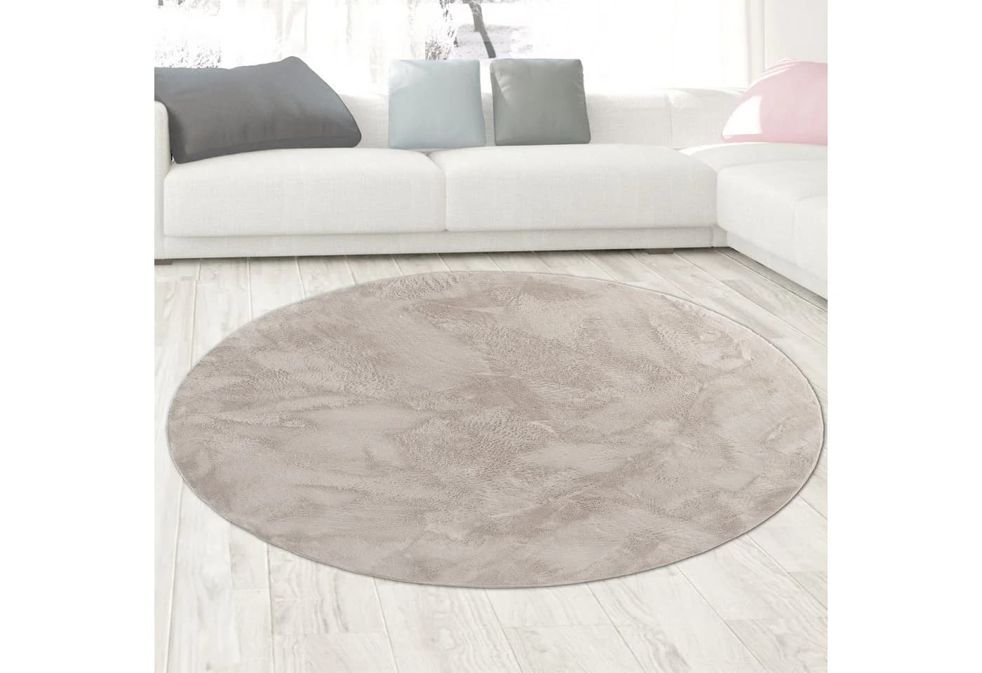 Carpetia Teppich Beige Hasenfell-Optik - Bild 2