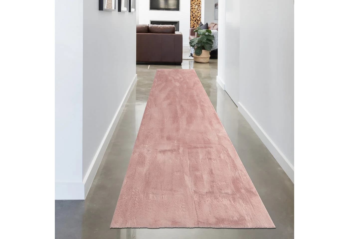 Carpetia Teppich Rosa Hasenfell-Optik Modern - Bild 3