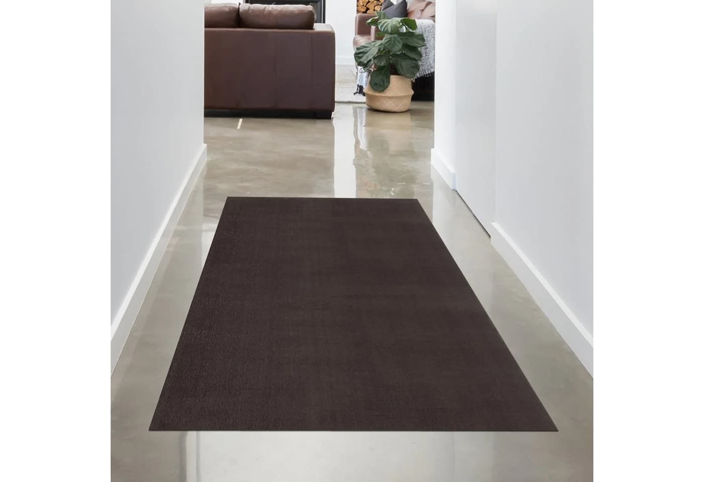 Carpetia Teppich Uni-Optik Braun 13 mm Florhöhe