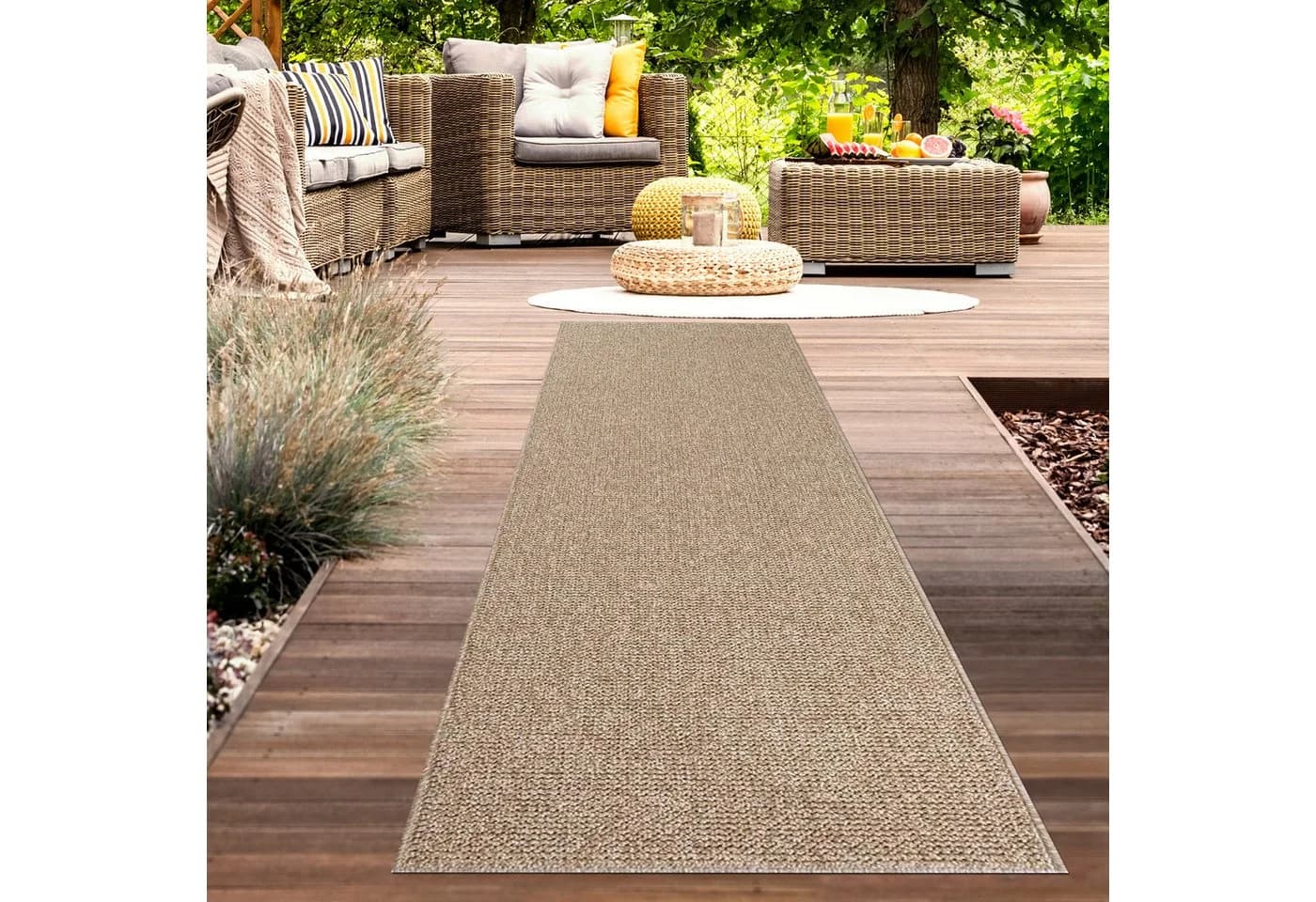 Carpetia Outdoorteppich Jute-Optik Beige - Bild 3