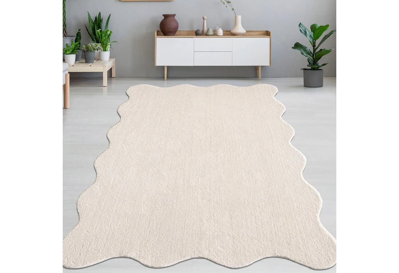 Carpetia Teppich Design Teppich Beige Wellenform - Bild 2